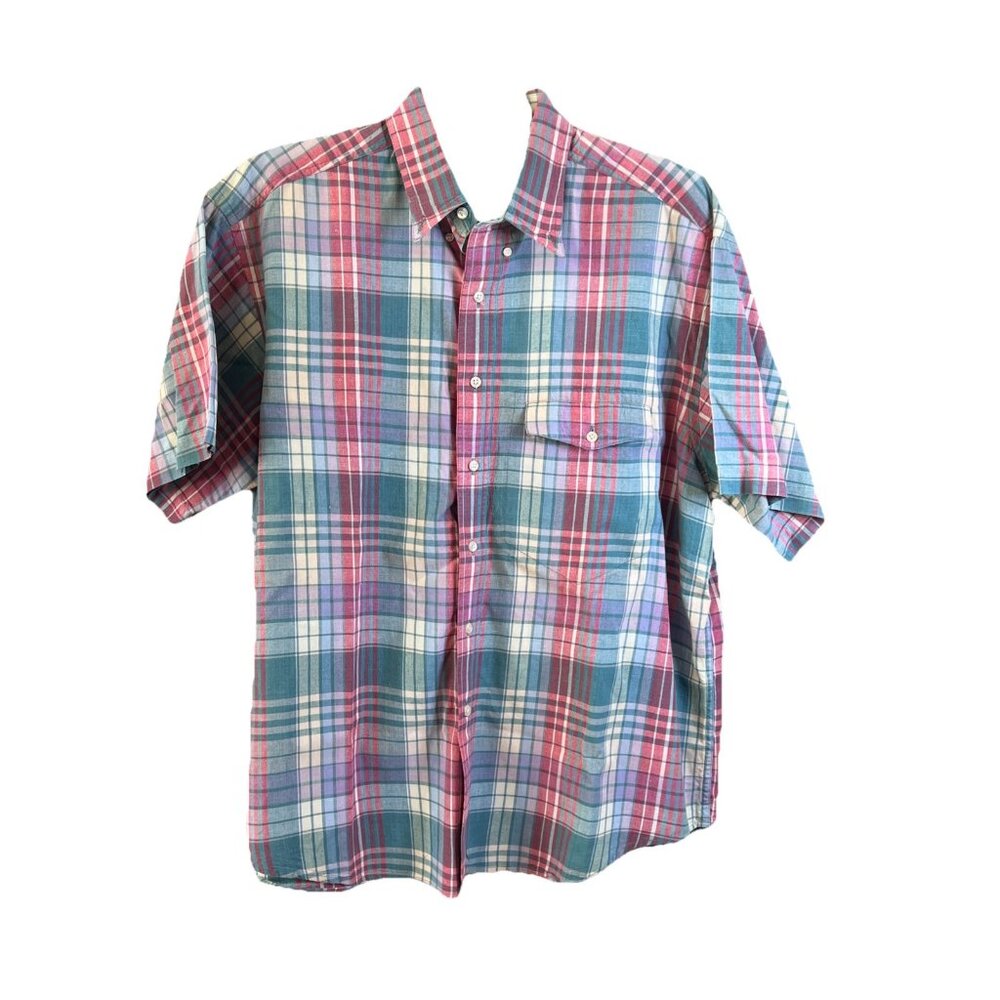 Vintage Salty Dog Gant Plaid XL Short Sleeve Men’s Shirt
